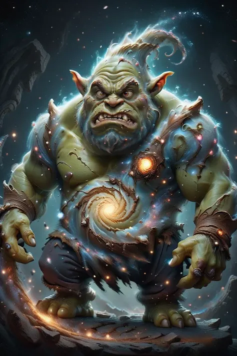 cute ogre with terrible strength made of mad-spiral-galaxy, intricate details, whimsical, magical, best quality, masterpiece <lora:Spiral_Galaxies_SDXL:0.8>