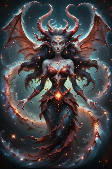 cute succubus with tantalizing allure made of mad-spiral-galaxy, intricate details, whimsical, magical, best quality, masterpiece <lora:Spiral_Galaxies_SDXL:0.8>