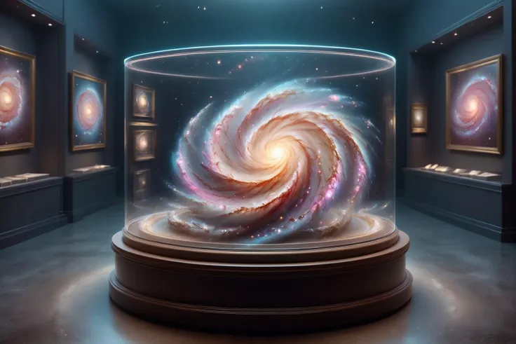 small colorful mad-spiral-galaxy in display case, museum in the background<lora:DisplayCaseXL:0.7>  <lora:Spiral_Galaxies_SDXL:0.8>  <lora:great_lighting:1> great lighting <lora:sd_xl_dpo_lora_v1:1> <lora:aesthetic:1> aesthetic, (masterpiece:1.2), best quality, (hyperdetailed, highest detailed:1.2), high resolution textures