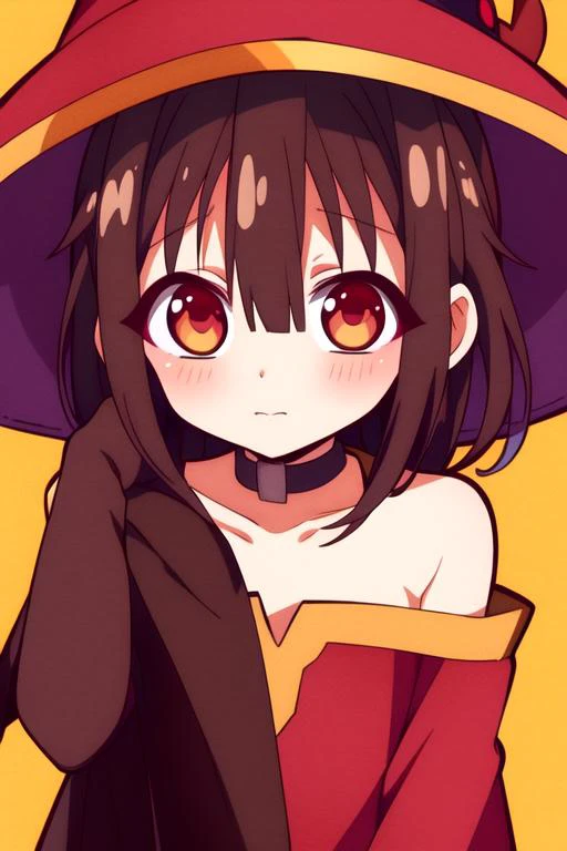 masterpiece, 8k, (nsfw), (((((megumin_konosuba))))), , Sweat, Flat Chest, , ((Embarrassed face)),(((Pointed nipples))), Very detailed and beautiful nipples, Very detailed and beautiful genitals, The most exciting illustration in the world,