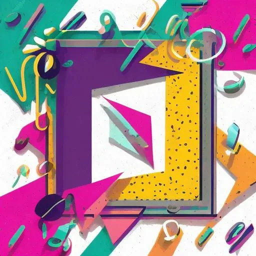 MemphisStyle-6750, colorful perfect geometric shapes, MMM ^^^ ... vvv, perfect triangles, perfect circles, small torus, (halftone), straight lines, perfect square boxes, (white background), vector illustration, flat graphic, graphic design