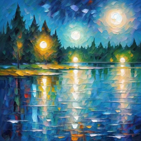 modern digital impressionism, oil painting, palette knife, ,shattered Lunar Lake<lora:EnvyImpressionismXL01:0.5>, moody color palette