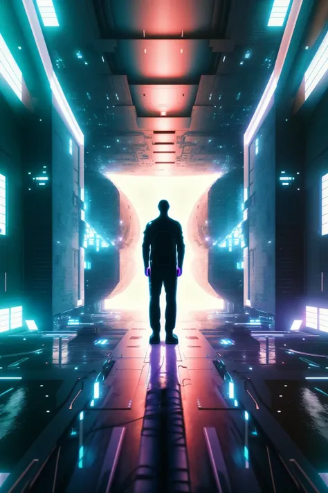 (  cyberspace_background ),  a man standing in front of a giant object