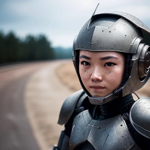 [midget::7]  <lora:bsh:0.6> bsh, professional photograph, cinematic, hdr, large file size, highres, runway, short focus, 35mm lens, tight framing, close up, sci fi armor