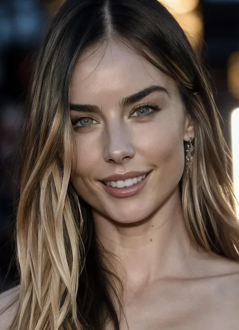 High detail RAW color Photo of gorgeous sks woman, smile, fit, toned, sexy look, high detail hair, (skin pores, skin imperfections), sharp body, highly detailed body, highly detailed face, sharp focus, 8k high definition, insanely detailed, intricate, masterpiece, highest quality, <lora:locon_daniellesharp_v1_from_v1_64_32:1>
