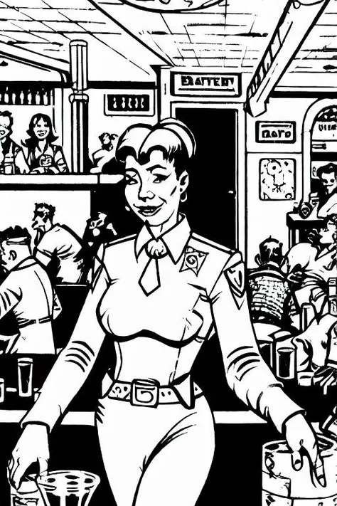 TheMechwarriorRPGArt a woman in a bar