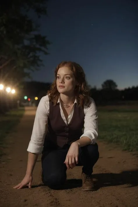RAW photo of sks woman being arrested at Disneyland, 8k, highres, absurdres, sony a7, 50 mm, Award winning photo, <lora:locon_janelevy_v1_from_v1_64_32:1.2>