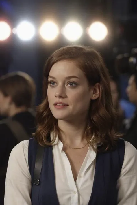 RAW photo of sks woman as a journalist, 8k, highres, absurdres, sony a7, 50 mm, Award winning photo, <lora:locon_janelevy_v1_from_v1_64_32:1.2>