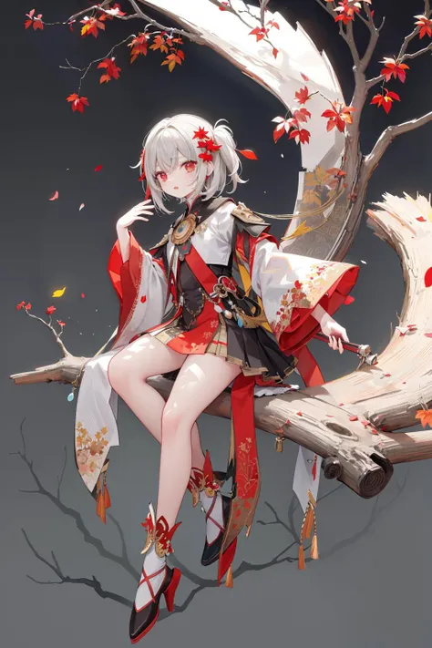 //,
masterpiece,(best quality),(illustration),(colorful),
//,
full body,grey background,(broken face:1.2),((white and red)),growth,leaf,tree branch on head,branch, fractal,branch arm,branch legs,