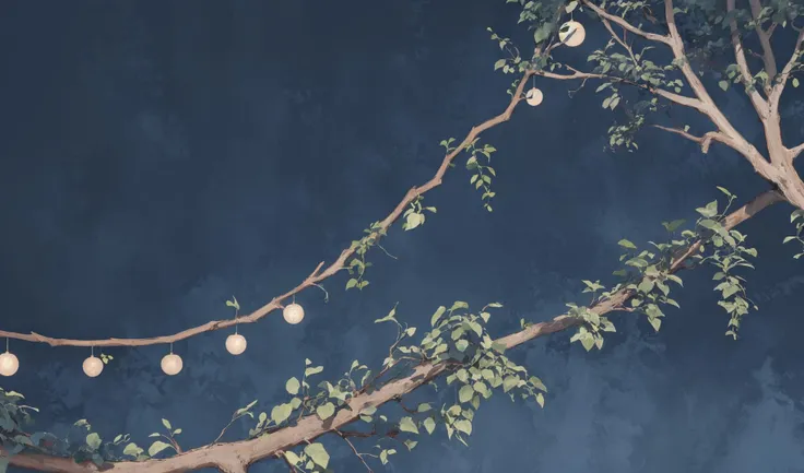 wallpaper, <lora:Mix patterns:0.2>,solo, <lora:Chinese style illustration v2:0.2>,Dark blue background, (with a tree in the middle)