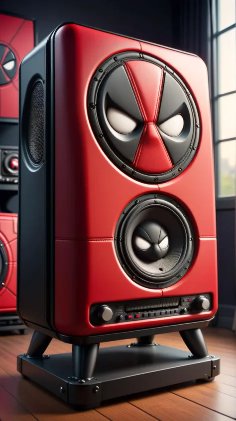 <lora:DeadpoolStyleXL:1>DeadpoolStyle television, speakers,tires,stators,quick-release mechanisms,enameled details,data ports, grid, tacky
, 24mm, (analog, cinematic, film grain:1.3), Bokeh DOF, (Masterpiece:1.3) (best quality:1.2) (high quality:1.1)