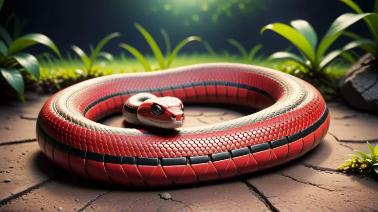 <lora:DeadpoolStyleXL:1>DeadpoolStyle snake, 24mm, (analog, cinematic, film grain:1.3), Bokeh DOF, (Masterpiece:1.3) (best quality:1.2) (high quality:1.1)