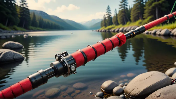 <lora:DeadpoolStyleXL:1>DeadpoolStyle Fishing rod, 24mm, (analog, cinematic, film grain:1.3), Bokeh DOF, (Masterpiece:1.3) (best quality:1.2) (high quality:1.1)