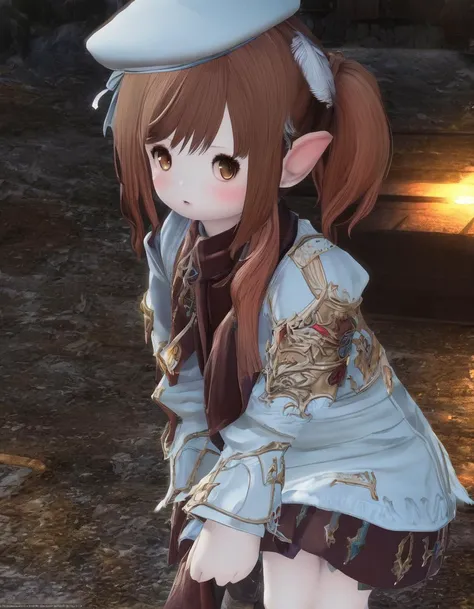 masterpiece, best quality, ultra-detailed, <lora:lala_solo-15:1>, low twintails, brown hair, brown eyes, lalafell, looking at viewer, 1girl, white wing, white beret, white effects, fantasy, fluttering feathers,  <lora:pastelMixStylizedAnime_pastelMixPrunedFP16:1>,