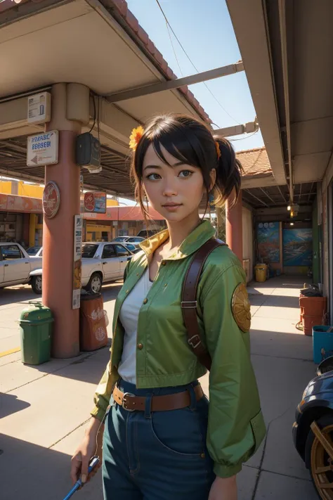 1girl, (detailed art by John Anster Fitzgerald:1.2) and (Chuah Thean Teng:0.8) and (Franklin Booth:0.9) , fantasy Chalk painting, highly detailed, (DayGlo orange theme:0.7) , birds-eye-view shot of a Chinese ([Garage|Parking garage] of Envy:1.3) , it is very Cromulent and Gorgeous, it is smooth, it has exquisite details, between the stars winter background, crowded jungle and mountains, Sun in the sky, shallow depth of field, Hopeless, Slimepunk, Rembrandt lighting, 50mm, Velvia, Luminism, Instagram, highly detailed, trending on artstation, idyllic
