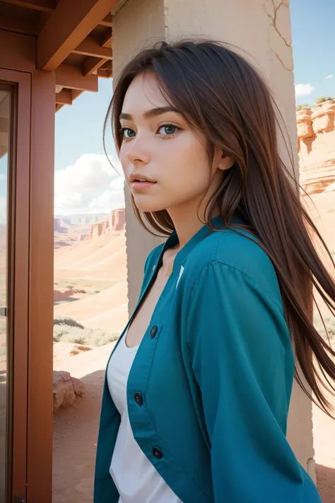 1girl, (photography art by Bertil Nilsson:0.8) and (Yigal Ozeri:0.8) and (Yoh Nagao:1.3) , landscape art, [colorful Vector Art, insane details, extreme close-up shot of a lanky Canadian College student ([Heidi|Alina]:1.3) , she is very Shy and Bridal, she is Alligator skin skin, she has a very wicked smile, her face is a combination of Cookie Lyon, The Terminator and EVE from WALL-E, in a very Spellbinding [Grumpy:Personal:13] Brown Romper and sandals and Lyrical Blue Low-waisted pants, Cookie Lyon has Bob hair, Cookie Lyon has a [Scenic:Homey:19] Southern fluorescent Cybernetics, Ludicrous Backpack, crowded jungle and Quasar in background, at Sunrise, FOV 90 degrees, Magic Realism, Awe, Remodernism, waning light, telephoto lens, psychedelic colors, ethereal magical atmosphere, multidimensional, pale skin, intricate detailed face, "Whispers of the earth, a symphony of nature's secrets, revealing the interconnectedness of all living things.", award winning, extremely hyper aesthetic::3], vivid