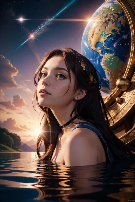 1girl, masterpiece Anime, Rule of Thirds, over the shoulder shot of a Unexpected Nervous ("The creation of the world by Odin":1.3) , highly detailed, centered Magenta and Teal background, [Drab|Foul] dungeon and reeds, Summer, FOV 90 degrees, dark art, (by Titian:0.8) , (Jan Davidsz de Heem:0.8) , detailed, masterpiece, Confused, Miniaturecore, Reflected light, F/1.8, Hypersaturated,  concept art, silhouette, 8K, trending on CGSociety