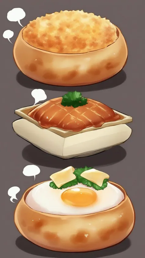 ,no_humans, food_focus, magic food, delicious dish, simple_background, focus_light, mystery food<lora:game_food_v1:1>