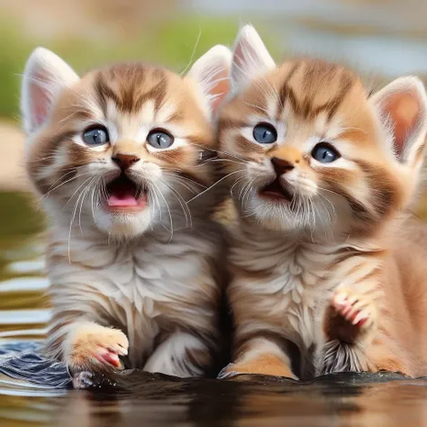 r4alc4ts kittens, swimming, best quality, absolutely outstanding image, <lora:fluffykitten_XL_LoRA:0.85>