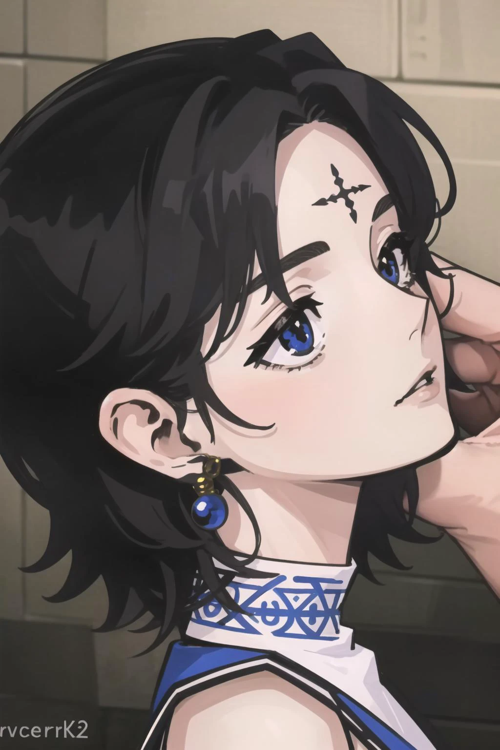 best quality, intricate details,
1boy, <lora:chrolloLucilferHUNTER_v10:0.8> chrollo lucilfer, jewelry, black hair, forehead tattoo,
<lora:pepakoPaperPuppet_v10:0.8> pepako, person holding a paper cut doll,