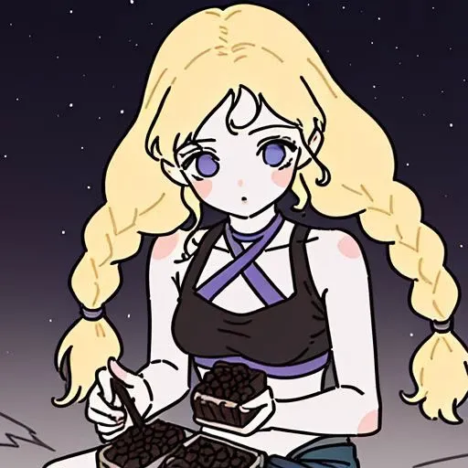 <lora:jianbihua:0.7>,1girl,Sorcerer's celestial terrace with celestial navigation and stargazing.,Flash combined with a slow shutter speed for light trails (Light Trails).,1girl Sitting cross-legged on the floor looking away wearing Cobalt Bow-neck top with Chocolate Cherry High-waisted cargo shorts,Blonde and lavender balayage Double Dutch Braids with Colored Extensions,Flustered,tiny breasts,, (masterpiece, best quality, high quality, highres, ultra-detailed),