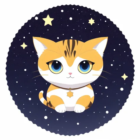 portrait of cute furry cat anthro, flat shaded, (flat color:1.2), high contrast, outline, clean, vector, cute clip art, cartoon, super cute anime, looking away, upper body, (full body: 1.3) , above waist, flying midair, (cold winter night stars:1.3), glow, limited palette, cute focus,
white fur, yellow eyes, chibi,
Andersen Sarah, Beaton Kate, Corben Richard