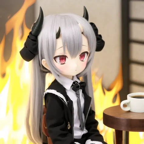 <lora:itsfine:0.7>, itsfine,
<lora:dolls:1.0>, (kukolnydom:1.0), doll, 1girl, bangs, bare shoulders, black bow, black jacket, black neckwear, bow, collared shirt, dstwins97, dutch angle, eyebrows visible through hair, grey hair, hair bow, highres, horns, jacket, karma \(nakiri ayame\), long hair, looking at viewer, multicolored hair, necktie, oni, oni horns, parted lips, red eyes, redhead, shiranui \(nakiri ayame\), shirt, sidelocks, sleeveless, sleeveless shirt, solo, streaked hair, torii, twintails, very long hair, virtual youtuber, white shirt
itsfine, a dog sitting in a chair in front of a fire, cup of coffee on table, heavy fire on the background, meme in distress