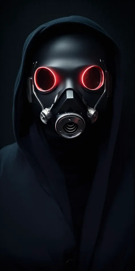 (Photo:1.3), highdetail, red theme, red, dark theme, horror, ((full_mask, covered mouth, no human, covered eyes, gas mask, glowing)), ((upper body)), solo, <lora:full_mask-05:0.8> <lora:LowRA:0.8> <lora:epi_noiseoffset2:0.8>, drill hair, two-tone hair, jabot, medium breasts, goth outfit, (disgusting, horrifying, masterful, mysterious:1.3), seductive