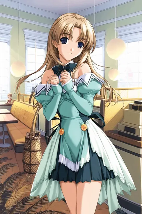 ((masterpiece, high quality, best quality)),
1girl, pia3_floralmint_outfit, waitress,
<lora:pia3-floralmint-outfit_v1.0:1.0>