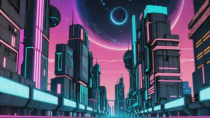 anime style, simple bold colored lineart, noon, Utopian scifi metropolis at the beginning of the universe<lora:EnvyBetterHiresFixXL01:0@0,0@.49,1@.499:hr=1><lora:EnvyLiminalXL01:1>, liminal
