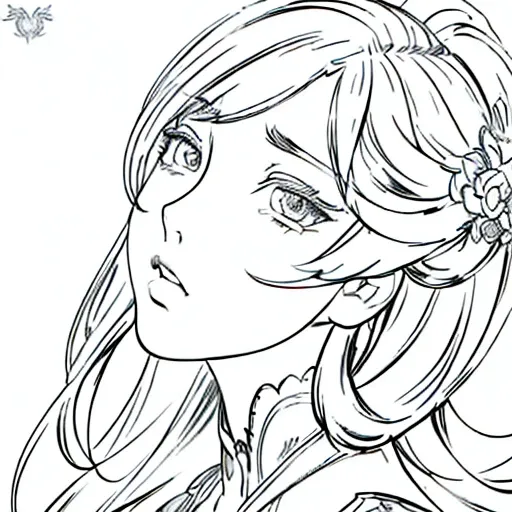 masterpiece, best quality, (detailed background),High contrast, beautiful anime girl, fullbody, anime girl ,beautiful detailed face, dynamic angle, (white background:1.5),((sketch)),clean lineart, fantasy art, artstation, anime style, slightly parted lips, big beautify eyes, Genshin Impact style, <lora:animeLineartStyle_v20Offset:1>