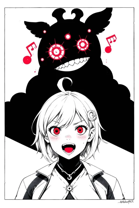 <lora:concept:0.7>,portrait,sidelocks,musical_note_hair_ornament,blush,virtual_youtuber,arata_ryou,looking_at_viewer,red_eyes,white_background,one_eye_closed,ahoge,upper_teeth_only,solo,1girl,dress,smile,white_jacket,otonose_kanade,blonde_hair,jacket,open_mouth,musical_note,hair_ornament,brown_dress,teeth,highres,hololive