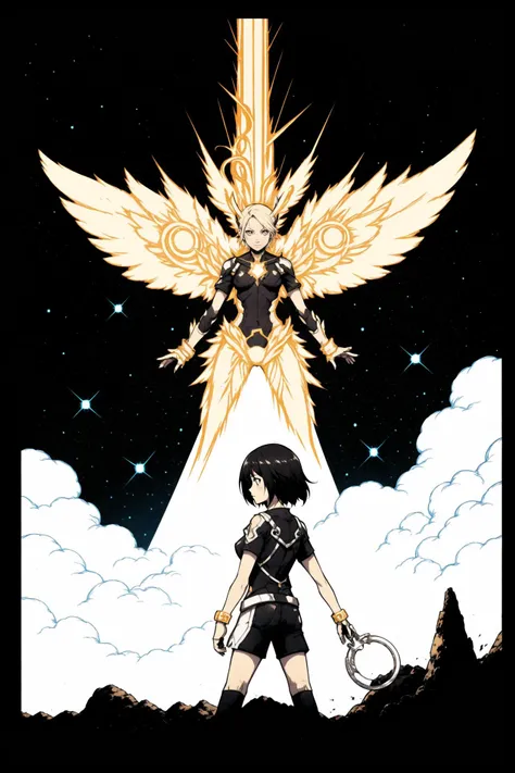 <lora:concept:0.6>,concept art,female focus,star (sky),starry sky,wings,sky,1girl,digimon (creature),hudiemon,solo,digimon,sparkle