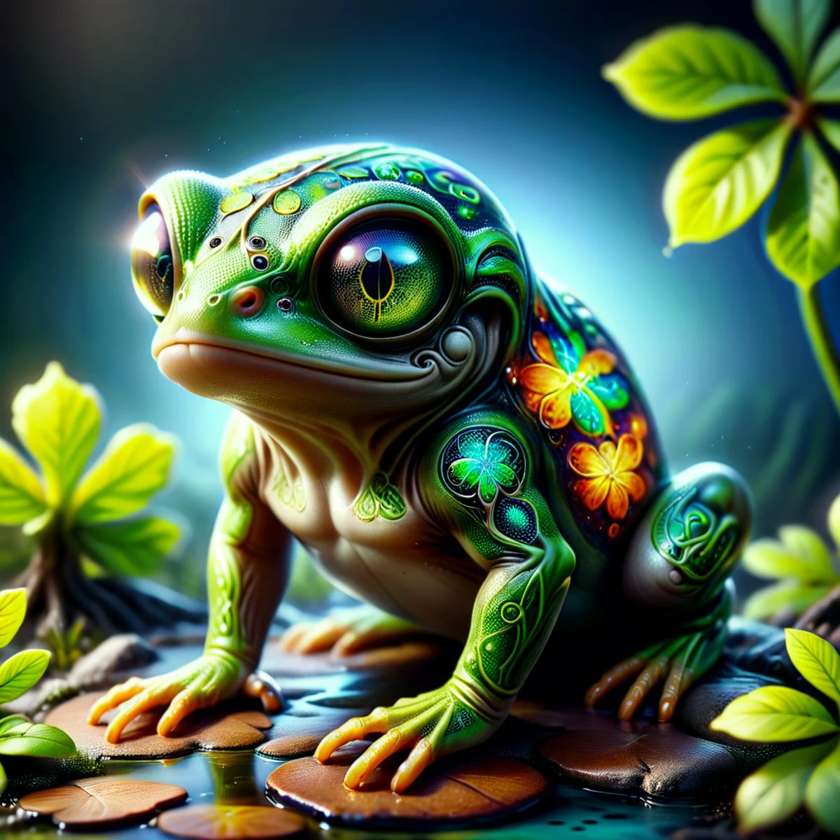 Photorealistic style creating paintings or photographs that closely resemble high-resolution photographs, Caustics Rendering ; Glass Frog ; vitriolic ; Opal, photorealism, closely resemble, high-resolution photographs, lifelike, precise, realistic, meticulous, technical,hyper detailed, maximum fidelity, quality, cinematic, subsurface scattering, maximal attention to correctness and detail, spectrographic illumination, rainbow environmental refraction, breathtaking, hyper realistic, hyper detailed, maximum fidelity, ultra high detail, ultra HD, professional RAW photography, luminous refractions, subsurface scattering, dynamic hdr tone mapping, maximal attention to correctness and detail
