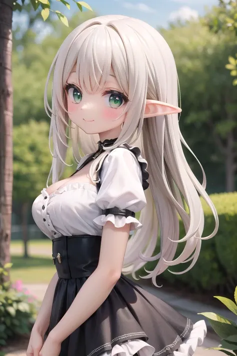 (cat ear:-1), insanely detailed, absurdres, ultra-highres, ultra-detailed, best quality,
1girl, solo, nice hands, perfect hands
BREAK
elf girl, (wearing dress with many frills:1.3), (nsfw:-1.5), (navel:-1)
BREAK
happy smile, laugh, closed mouth
BREAK
from side,
standing, cowboy shot, looking at viewer
BREAK
slender, kawaii, perfect symmetrical face, ultra cute girl, ultra cute face, ultra detailed eyes, ultra detailed hair, ultra cute, ultra beautiful
BREAK
fantasy world, in forest, , depth of field, ultra detailed background
BREAK
large breasts, cleavage,
BREAK
(white:1.2) blonde hair, elf ear, green eyes