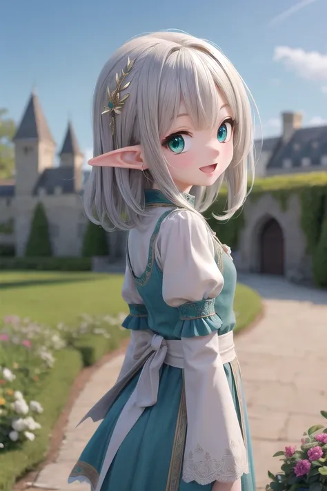 insanely detailed, absurdres, ultra-highres, ultra-detailed, best quality,
1girl, solo, nice hands, perfect hands
BREAK
elf girl, (sorcerer outfit), (nsfw:-1.5), (navel:-1)
BREAK
happy smile, laugh, open mouth
BREAK
from side,
standing, cowboy shot, looking at viewer
BREAK
slender, kawaii, perfect symmetrical face, ultra cute girl, ultra cute face, ultra detailed eyes, ultra detailed hair, ultra cute, ultra beautiful
BREAK
fantasy world, garden of castle, depth of field, ultra detailed background
BREAK
small breasts,
BREAK
silver hair, elf ear, green eyes