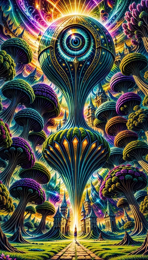 (Transport me to a world unlike my own, teeming with flora, fauna, and magical serenity),(Craft a dream-like surreal castle landscape, fusing colors in unique ways to create eye-catching scenery),(Fuse your art with the spirit of Technetic Dreams),
<lora:Cartographic_Journey:0.3>,<lora:guochaochahua_20230828223853:0.1>,<lora:Elixir:1.5>,<lora:more_details:0.8>,<lora:LORA-XenoDetailer-v3A:0.8>,<lora:add_sharpness:0.7>,<lora:colorify:0.9>,<lora:otherworldlyColorscapes:0.7>,
