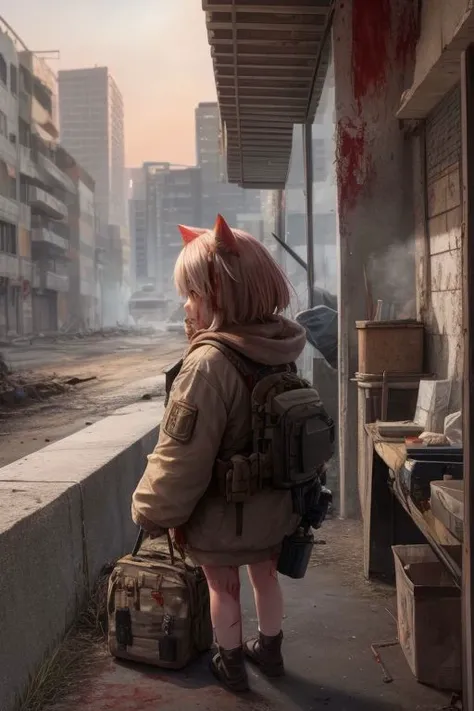 <lora:momiji:0.50>,momiji,  <lora:Bjd Doll :0.20>, <lora:add_detail:0.5>, child in a post apocalyptic war, bjddolls, (wavy ponytail:0.5), sadness, (plastic, blood,terror, destruction)