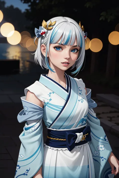 (masterpiece, best quality), intricate details, 8k, artstation, wallpaper, official art, splash art, sharp focus,
1girl,
(photorealistic:1.2) (bokeh) (best quality) (detailed skin:1.3) (intricate details) (8k) (detailed eyes) (sharp focus)
<lora:gawrGuraHololiveAll_v4AllOutfits:0.8> gawr gura, sharp teeth, shark tail, gura_atlantis, gradient dress, laurel crown, gura_kimono, blue kimono,