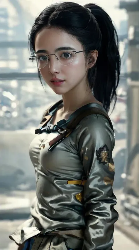 a profesional picture of 1 girl, young girl,small breasts,astetic beauty, <lora:MamaDS:0.69> MamaDS, 1girl, black hair, glasses, ponytail, mamads on afternoon, jumping , crying realistic ,perfect quality,best quality,ultrasharp,ultradetailed,perfect quality,masterpiece,intricated details, close up <lora:add_detail:0.4> hotify, <hypernet:sxzBloom_sxzBloom:0.4> ,