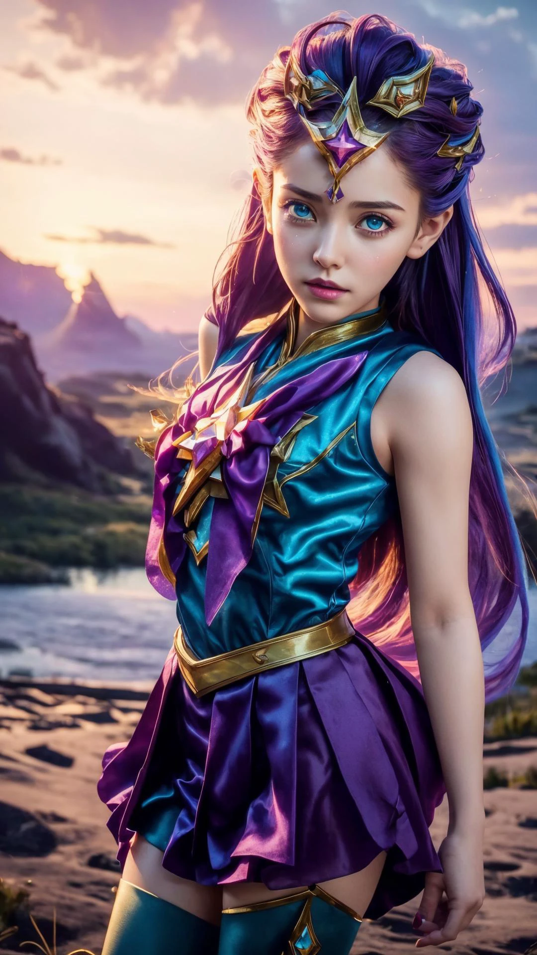 a profesional picture of 1 girl, young girl,small breasts,astetic beauty, <lora:star_guardian_Zoe:0.69> star_guardian_Zoe, star_guardian_zoe, 1girl, star guardian (league of legends) on sunset , , crying realistic ,perfect quality,best quality,ultrasharp,ultradetailed,perfect quality,masterpiece,intricated details, cowboy shot <lora:add_detail:0.4> hotify, <hypernet:sxzBloom_sxzBloom:0.4> ,