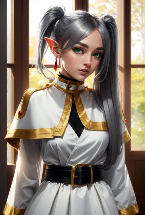 dr_graevling,artstyle, <lora:СÑÐ¸Ð»Ñ DrGraevling_v2(dr_graevling,artstyle):1.2>, <lora:ÐаÑиÑÑ Ð¿Ð¾Ð´Ð°Ñок вÑ
одÑÑий подаÑок коÑобка(incoming gift, box(1hand; 2hands; heart-shaped box):1.1>,<lora:ФÑиÑен пÑовожаÑÑÐ°Ñ Ð² поÑледний пÑÑÑ(aafrie,long hair, white hair,twintails, pointy ears,earrings, thick eyebrows,(Ñм одеждÑ):0.7>,aafrie, long hair, white hair, twintails, pointy ears, earrings, thick eyebrows, white capelet, striped shirt, long sleeves, belt, white skirt, black pantyhose,green eyes, 1girl in full growth, best quality, masterpiece, ultra-detailed, high quality, perfect nose, highly detailed skin, warm skin tone, defiance512, RAW photo, best quality, high resolution, (masterpiece), dreamlike, dreamy, modelshoot style, analog style, tonemapping, photorealistic, professional photography, sharp focus, HDR, 8K resolution, intricate detail, sophisticated detail, hyper detailed, (depth of field), highlight and shadow, volumetric lighting, cinematic bloom, professional light, looking at viewer, blotchy,