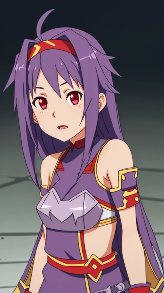 A close up of a person with long hair and a sword - SeaArt AI