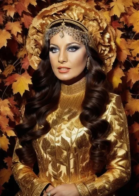 Masterpiece,beautiful emel_sayin,drill hair,wearing gold laced dress,autumn,leaves,trees,best quality,samdoesarts,portrait,intricate detail,relaxing,brown eyes,headdress,detailed eyes,big pupils,brown eyes,
<lora:depth_of_field_slider_v1:11>,<lora:emel_sayin-000008:0.81>,