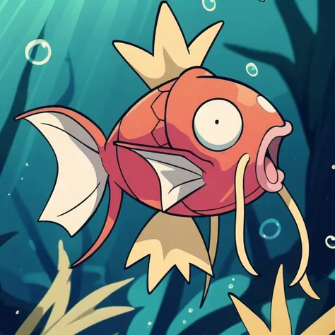 centered, award winning photo, (looking at viewer:1.2), | Magikarp_Pokemon,  fish, splash, pectoral fins, two whiskers,
| underwater, bubbles, | bokeh, depth of field, cinematic composition, |
<lora:Magikarp_Pokemon-15:0.8>