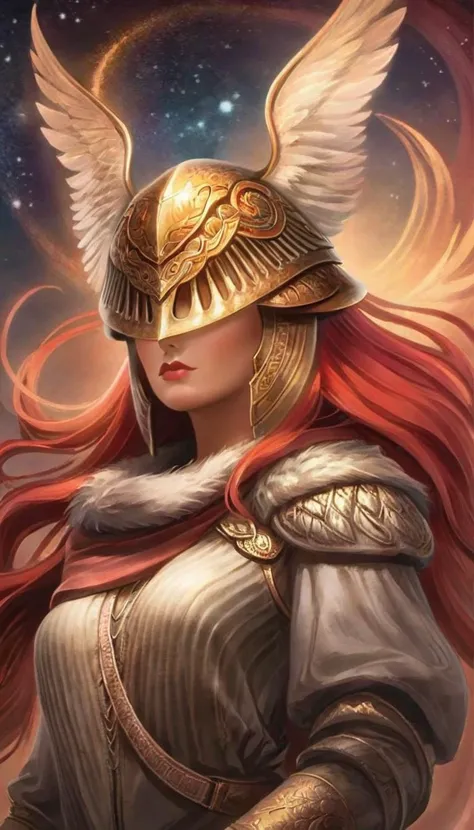 ethereal fantasy concept art of   <lora:MaleniaXL:.8> malenia woman, full body <lora:SDXL_Sacred_beast:.4> helmet, intense red hair,  <lora:moghxl:1> elden ring  <lora:add-detail-xl:1> . magnificent, celestial, ethereal, painterly, epic, majestic, magical, fantasy art, cover art, dreamy