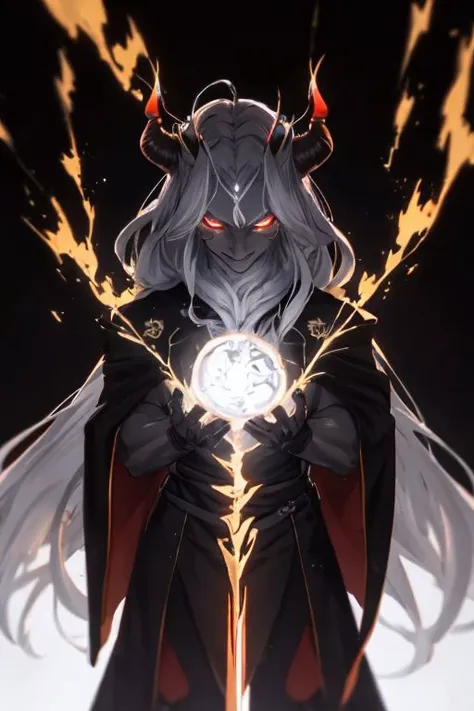 Best quality, masterpiece, ultra high res, (photorealistic:1.37), raw photo, 135mm lens close up shots, close up shots, 1devil, prefect face, prefect face, evil smile face, big muscular, strong, demon, long grey hair in the air, long legs, open chest, dark cloak, fire all over body, fire body, fire dragon, fire inside body, (EnergyVeins:1.4), glowing eyes, Sexy Muscular, walking on fotan, booming environment, dark themes, , huoshen, Endsinger, nvwashi, dynamic lighting all over body, , plasttech, perfecteyes,