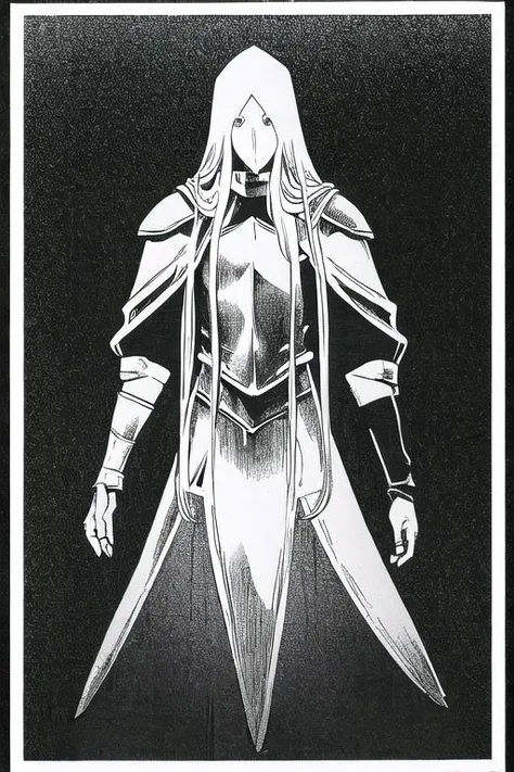 illustration,
slender person,
pronounced facial features,
dark-pale skin,
eyes,
long hair,
small breasts,
knight armor,
armor plate
pronounced facial features,
fur collar,
fingerless gloves,
black and white colors,
black mist background,
looking at viewer,
dynamic light, ultra detail,
extremely detailed CG, full detail,
8k best quality, realistic, 8k,
micro intricate, masterpiece,
by Kentaro Miura
by Tito Kubo