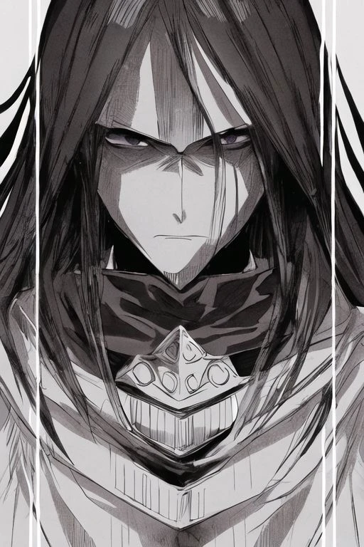 illustration,
slender person,
pronounced facial features,
dark-pale skin,
eyes,
long hair,
small breasts,
knight armor,
armor plate
pronounced facial features,
fur collar,
fingerless gloves,
black and white colors,
black mist background,
looking at viewer,
dynamic light, ultra detail,
extremely detailed CG, full detail,
8k best quality, realistic, 8k,
micro intricate, masterpiece,
by Kentaro Miura
by Tito Kubo