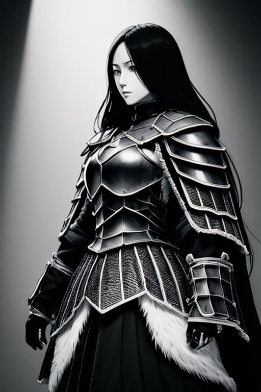 A close up of a woman in armor with a sword - SeaArt AI
